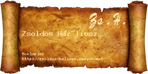 Zsoldos Héliosz névjegykártya